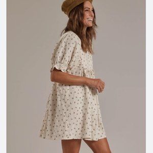 Rylee + Cru Cream Floral Mini Dress
